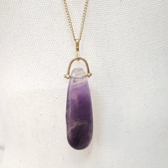Jewelry - Amethyst Pendant Necklace Long